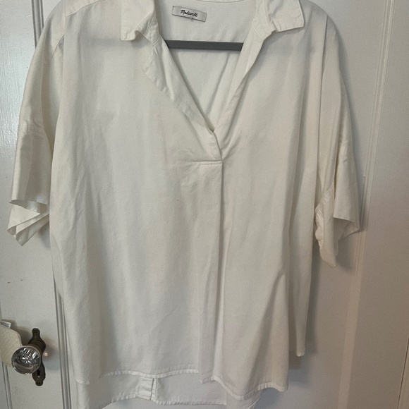 MADEWELL White Blouse with button back! XXL - Picture 1 of 3